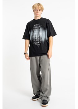 Ciemnoszare spodnie dresowe BAGGY z modnymi przeszyciami, Rozmiar - 152, Kolor - Szary ze sklepu REPORTER w kategorii Spodnie chłopięce - zdjęcie 189110657