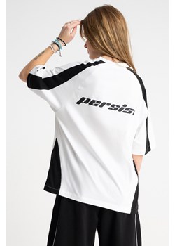 Biały t-shirt OVERSIZE z kontrastowymi wstawkami, Rozmiar - 146, Kolor - Biały ze sklepu REPORTER w kategorii Bluzki dziewczęce - zdjęcie 189110845