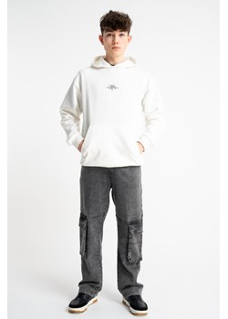 Szare spodnie jeansowe typu CARGO z efektem sprania, Rozmiar - 140, Kolor - Szary ze sklepu REPORTER w kategorii Spodnie chłopięce - zdjęcie 189111046