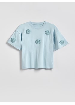 Reserved - T-shirt z aplikacją - jasnoniebieski ze sklepu Reserved w kategorii Bluzki dziewczęce - zdjęcie 189111818