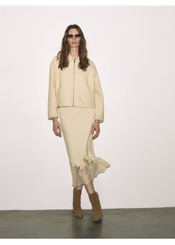 Reserved - Zamszowe botki na obcasie - beżowy ze sklepu Reserved w kategorii Botki - zdjęcie 189111959