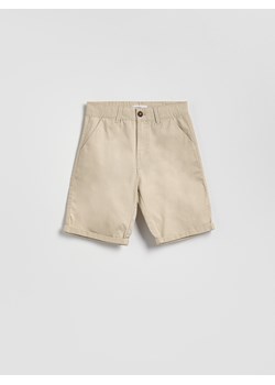 Reserved - Bawełniane szorty - kremowy ze sklepu Reserved w kategorii Spodnie chłopięce - zdjęcie 189112057