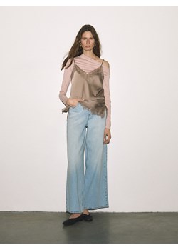 Reserved - Skórzane baleriny - ciemnobrązowy ze sklepu Reserved w kategorii Balerinki - zdjęcie 189112065