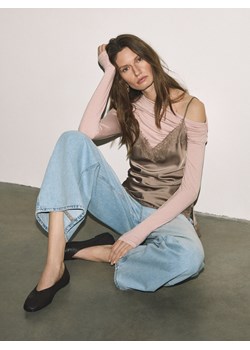 Reserved - Skórzane baleriny - ciemnobrązowy ze sklepu Reserved w kategorii Balerinki - zdjęcie 189112067