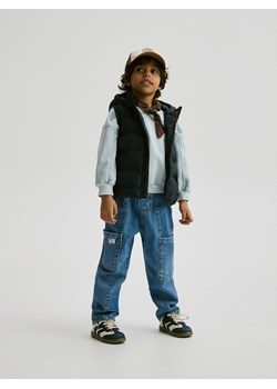 Reserved - Pikowana kamizelka z kapturem - ciemnoszary ze sklepu Reserved w kategorii Kamizelki chłopięce - zdjęcie 189112096