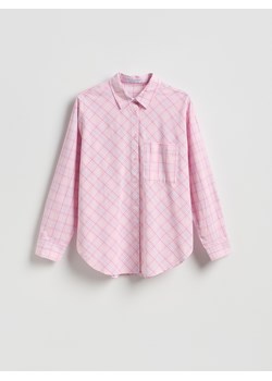 Reserved - Bawełniana koszula w kratkę - różowy ze sklepu Reserved w kategorii Bluzki damskie - zdjęcie 189112115