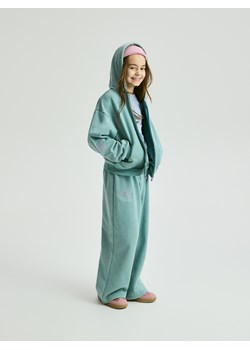Reserved - Bawełniana bluza z kapturem - miętowy ze sklepu Reserved w kategorii Bluzy dziewczęce - zdjęcie 189112188