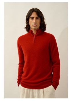 AUTHENTIC CASHMERE Kaszmirowy sweter "Ambin" w kolorze czerwonym ze sklepu Limango Polska w kategorii Swetry męskie - zdjęcie 189114479