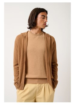 AUTHENTIC CASHMERE Kaszmirowy kardigan "Neurre" w kolorze jasnobrązowym ze sklepu Limango Polska w kategorii Swetry męskie - zdjęcie 189114596