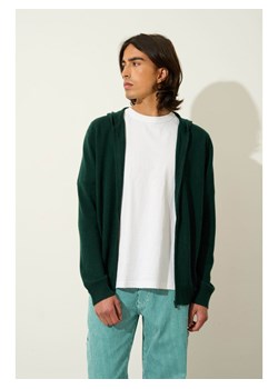 AUTHENTIC CASHMERE Kaszmirowy kardigan "Neurre" w kolorze ciemnozielonym ze sklepu Limango Polska w kategorii Swetry męskie - zdjęcie 189114607