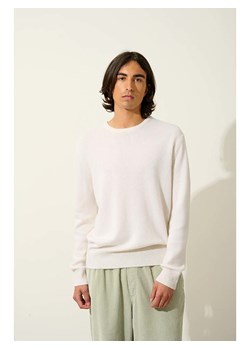AUTHENTIC CASHMERE Kaszmirowy sweter "Victo" w kolorze kremowym ze sklepu Limango Polska w kategorii Swetry męskie - zdjęcie 189114737
