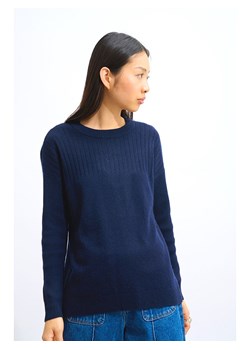 AUTHENTIC CASHMERE Kaszmirowy sweter "Daria" w kolorze granatowym ze sklepu Limango Polska w kategorii Swetry damskie - zdjęcie 189115157