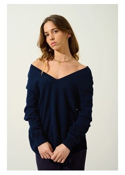 AUTHENTIC CASHMERE Kaszmirowy sweter "Giegn" w kolorze granatowym ze sklepu Limango Polska w kategorii Swetry damskie - zdjęcie 189115489