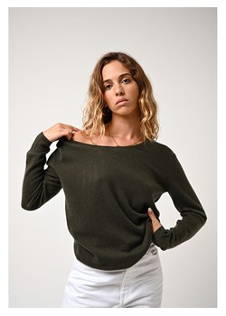 AUTHENTIC CASHMERE Kaszmirowy sweter "Lanfon" w kolorze khaki ze sklepu Limango Polska w kategorii Swetry damskie - zdjęcie 189115588