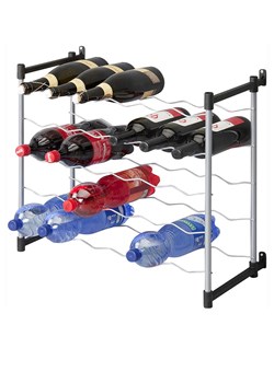 metaltex Regał "Barolo" w kolorze srebrnym na butelki - 53 x 58 x 26 cm ze sklepu Limango Polska w kategorii Regały i witryny - zdjęcie 189116507