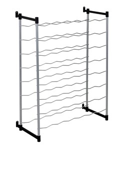 metaltex Regał "Merlot" w kolorze srebrnym na butelki - 58 x 83 x 26 cm ze sklepu Limango Polska w kategorii Regały i witryny - zdjęcie 189116508