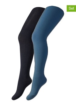 camano Rajstopy (2 pary) w kolorze niebieskim i czarnym ze sklepu Limango Polska w kategorii Rajstopy dziecięce - zdjęcie 189116619