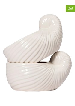 Byon Miski (2 szt.) "Shelly" w kolorze kremowym - 13 x 9 cm ze sklepu Limango Polska w kategorii Naczynia - zdjęcie 189117339