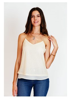 ASSUILI Top cekinowy w kolorze beżowym ze sklepu Limango Polska w kategorii Bluzki damskie - zdjęcie 189117649