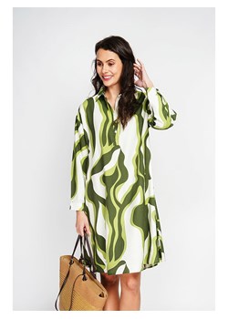 ASSUILI Sukienka w kolorze biało-zielonym ze sklepu Limango Polska w kategorii Sukienki - zdjęcie 189117718