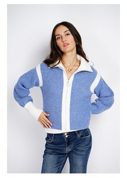 ASSUILI Kardigan w kolorze niebiesko-białym ze sklepu Limango Polska w kategorii Swetry damskie - zdjęcie 189118148