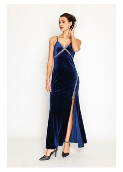 ASSUILI Aksamitna sukienka w kolorze granatowym ze sklepu Limango Polska w kategorii Sukienki - zdjęcie 189118747