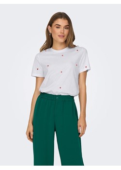 ONLY Koszulka w kolorze białym ze sklepu Limango Polska w kategorii Bluzki damskie - zdjęcie 189119825