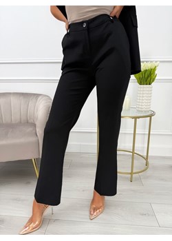 Czarne Eleganckie Spodnie w Kant ze sklepu ModnaKiecka.pl w kategorii Spodnie damskie - zdjęcie 189120796