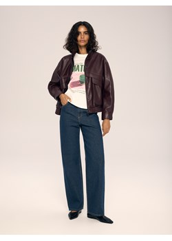 Reserved - Jeansy wide leg - granatowy ze sklepu Reserved w kategorii Jeansy damskie - zdjęcie 189120999