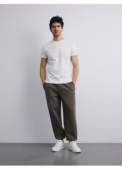 Reserved - T-shirt slim fit - złamana biel ze sklepu Reserved w kategorii T-shirty męskie - zdjęcie 189121248