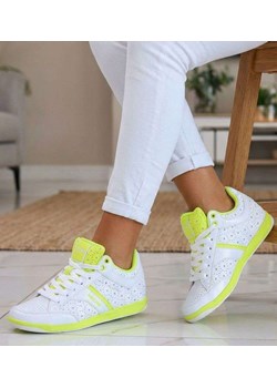 Wysokie trampki damskie sznurowane /A10-3 13857 S203/ ze sklepu Pantofelek24.pl w kategorii Trampki damskie - zdjęcie 189122926