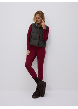 Reserved - Longsleeve z ozdobnym dekoltem - burgundowy ze sklepu Reserved w kategorii Bluzki damskie - zdjęcie 189122966