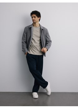 Reserved - T-shirt slim fit - beżowy ze sklepu Reserved w kategorii T-shirty męskie - zdjęcie 189123227