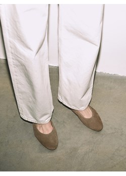 Reserved - Skórzane baleriny - beżowy ze sklepu Reserved w kategorii Balerinki - zdjęcie 189123235