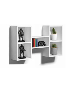 Minimalistyczny Regał Biały Wiszący Z Półkami C7-A77 ze sklepu Edinos.pl w kategorii Półki - zdjęcie 189123288