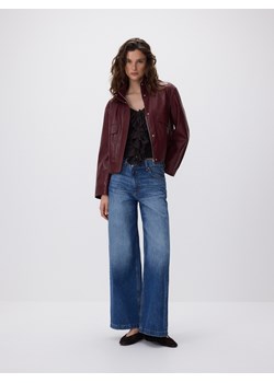 Reserved - Kurtka z imitacji skóry - burgundowy ze sklepu Reserved w kategorii Kurtki damskie - zdjęcie 189124809