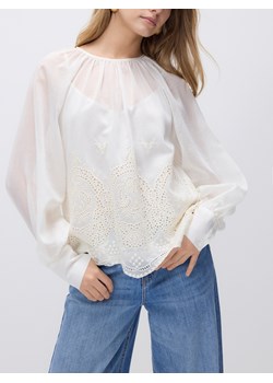 Reserved - Bluzka z lyocellem - złamana biel ze sklepu Reserved w kategorii Bluzki damskie - zdjęcie 189124998