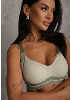 Jasnozielony Biustonosz z Zapięciem na Haftki Oledis ze sklepu renee.pl w kategorii Biustonosze - zdjęcie 189125187