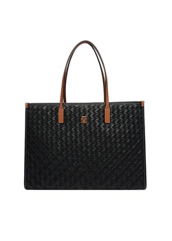 Torebka Tommy Hilfiger Th City Tote AW0AW18394 Czarny ze sklepu eobuwie.pl w kategorii Torby Shopper bag - zdjęcie 189129007