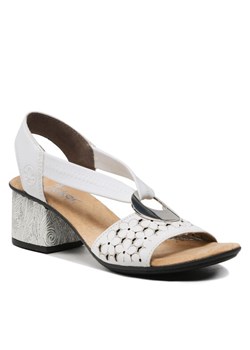 Sandały Rieker 64677-80 Biały ze sklepu eobuwie.pl w kategorii Sandały damskie - zdjęcie 189129047