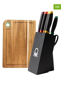 Benetton 9-częściowy zestaw w kolorze jasnobrązowo-czarnym ze sklepu Limango Polska w kategorii Noże kuchenne - zdjęcie 189130245