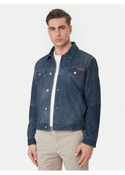 Calvin Klein Jeans Kurtka skórzana 90s LV04RF404G Granatowy Regular Fit ze sklepu MODIVO w kategorii Kurtki męskie - zdjęcie 189130386