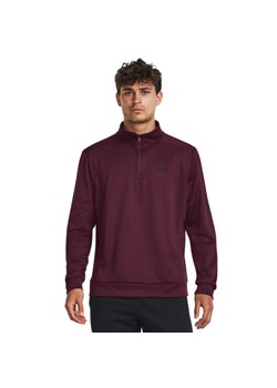 Męska bluza treningowa UNDER ARMOUR UA Armour Fleece 1/4 Zip - bordowa ze sklepu Sportstylestory.com w kategorii Bluzy męskie - zdjęcie 189130678