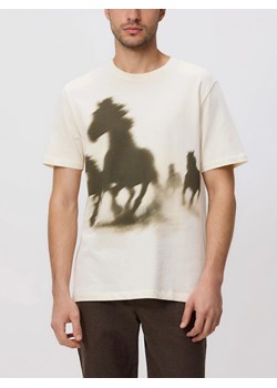 Reserved - T-shirt regular z nadrukiem - złamana biel ze sklepu Reserved w kategorii T-shirty męskie - zdjęcie 189131385