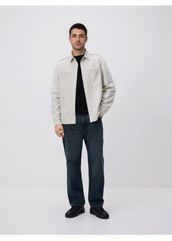 Reserved - Kurtka koszulowa z imitacji zamszu - złamana biel ze sklepu Reserved w kategorii Koszule męskie - zdjęcie 189131426