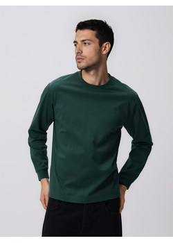 Reserved - Longsleeve z bawełną - jasnozielony ze sklepu Reserved w kategorii T-shirty męskie - zdjęcie 189131536