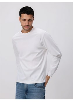 Reserved - Longsleeve z bawełną - biały ze sklepu Reserved w kategorii T-shirty męskie - zdjęcie 189132458