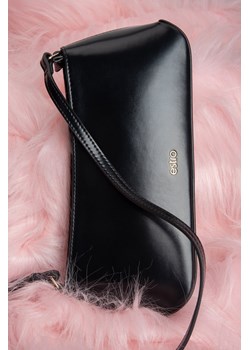 Estro: Elegancka czarna torebka damska na ramię ze skóry naturalnej ze sklepu Estro w kategorii Listonoszki - zdjęcie 189132539