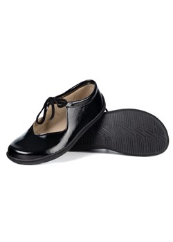 Buty barefoot skórzane Olivier Classic Lace czarny lakier ze sklepu butyolivier w kategorii Półbuty damskie - zdjęcie 189132848