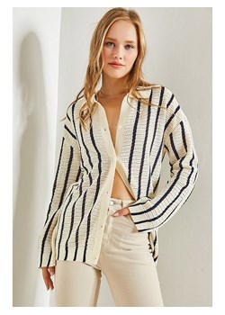 Bianco Lucci Kardigan w kolorze beżowo-czarnym ze sklepu Limango Polska w kategorii Swetry damskie - zdjęcie 189133298